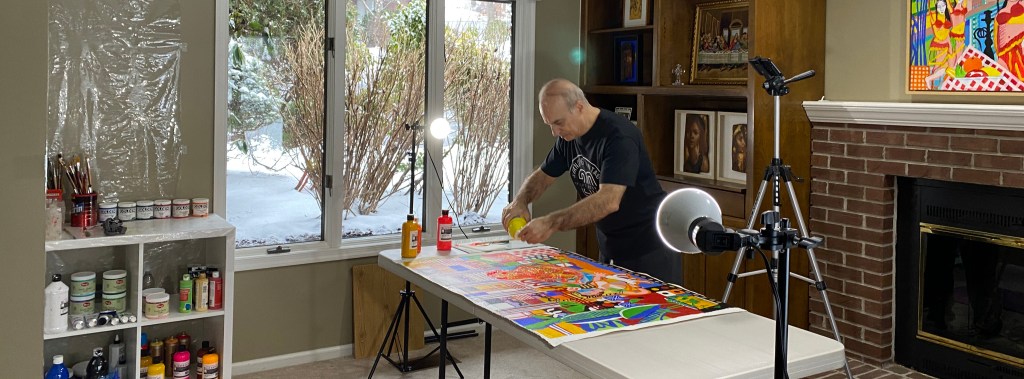 Tony Khawam in his studio